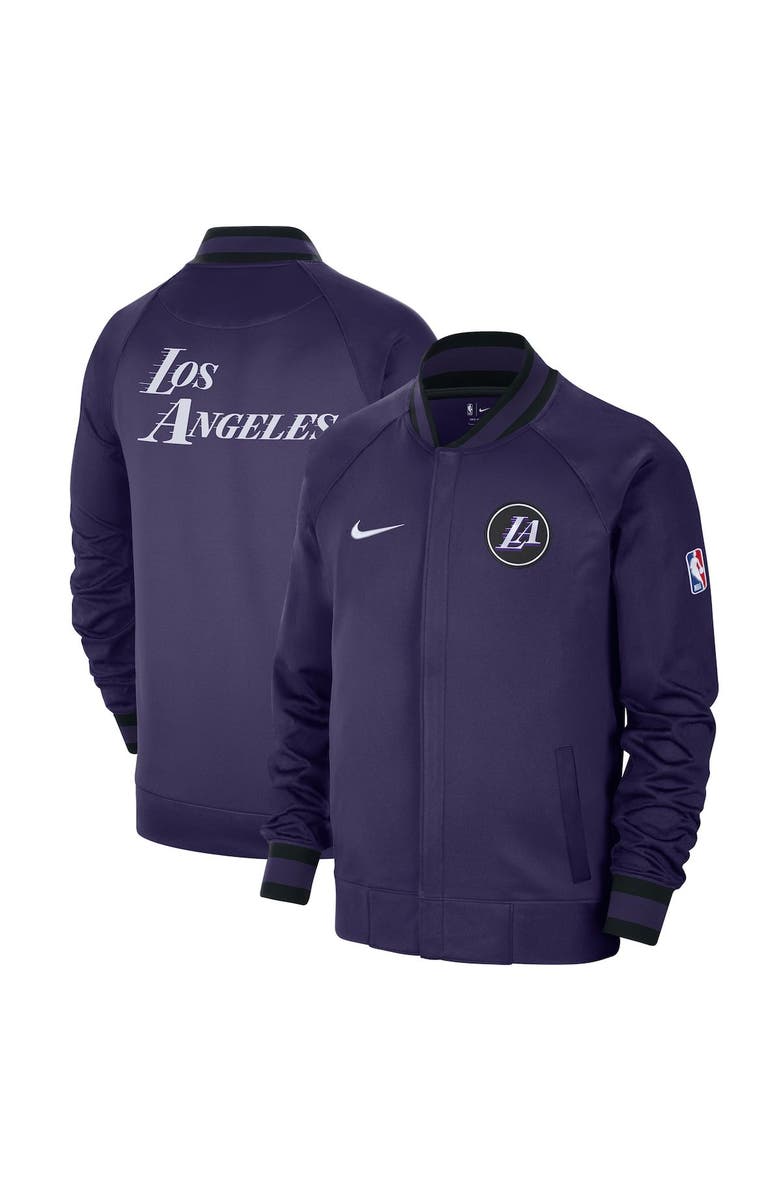Nike Men's Nike Gray/White Los Angeles Lakers 2022/23 City Edition Showtime Thermaflex Full-Zip Jacket, Main, color,