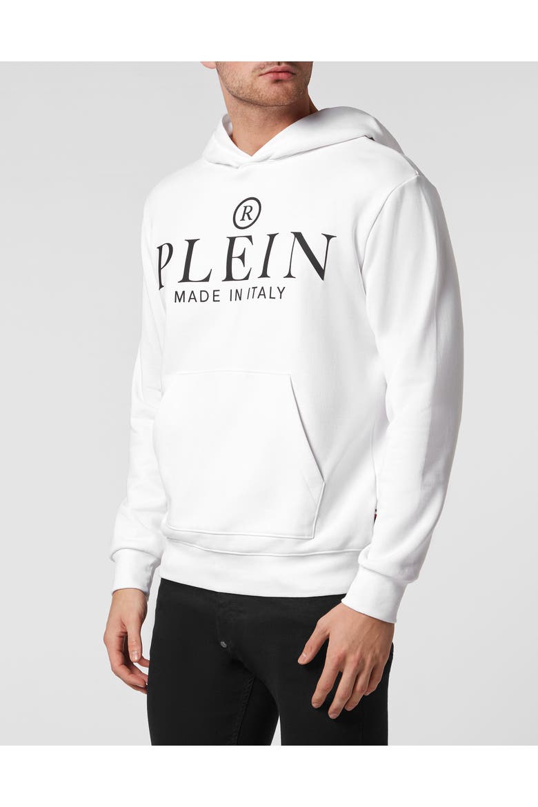 Hoodie Sweatshirt Men, Main, color, white