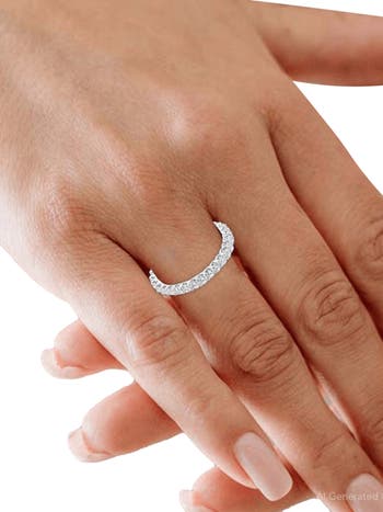 1 1/2 cttw Diamond Eternity Ring U Prong 14k Gold Wedding Band