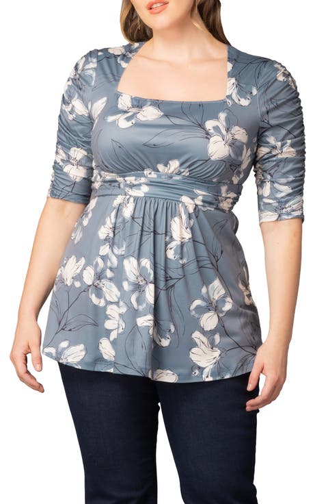 Solstice Ruched Sleeve Top (Plus)