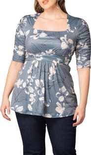 Kiyonna Solstice Ruched Sleeve Top