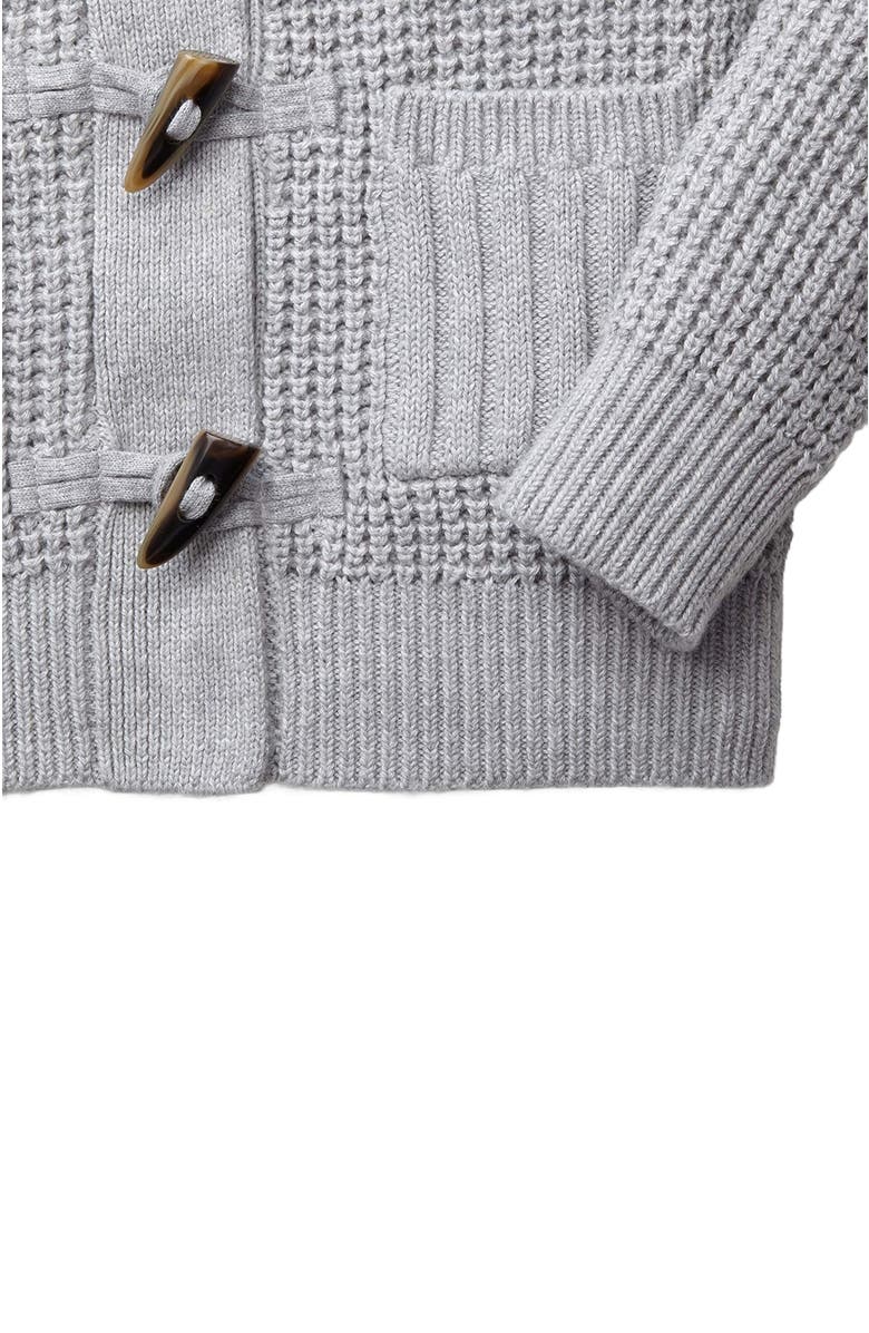 Hope & Henry Baby Boys' Waffle Stitch Hooded Sweater, Infant, Alternate, color, Grey Waffle Hooded