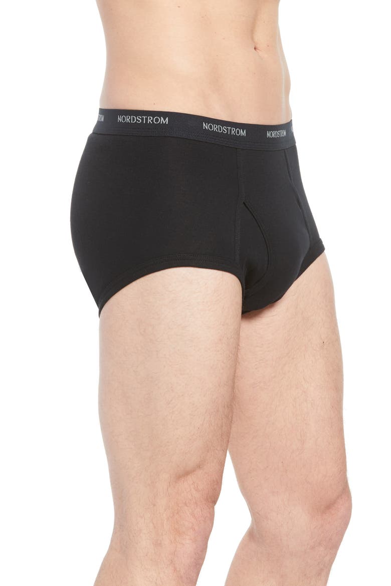 4-Pack Supima® Cotton Briefs, Alternate, color, BLACK