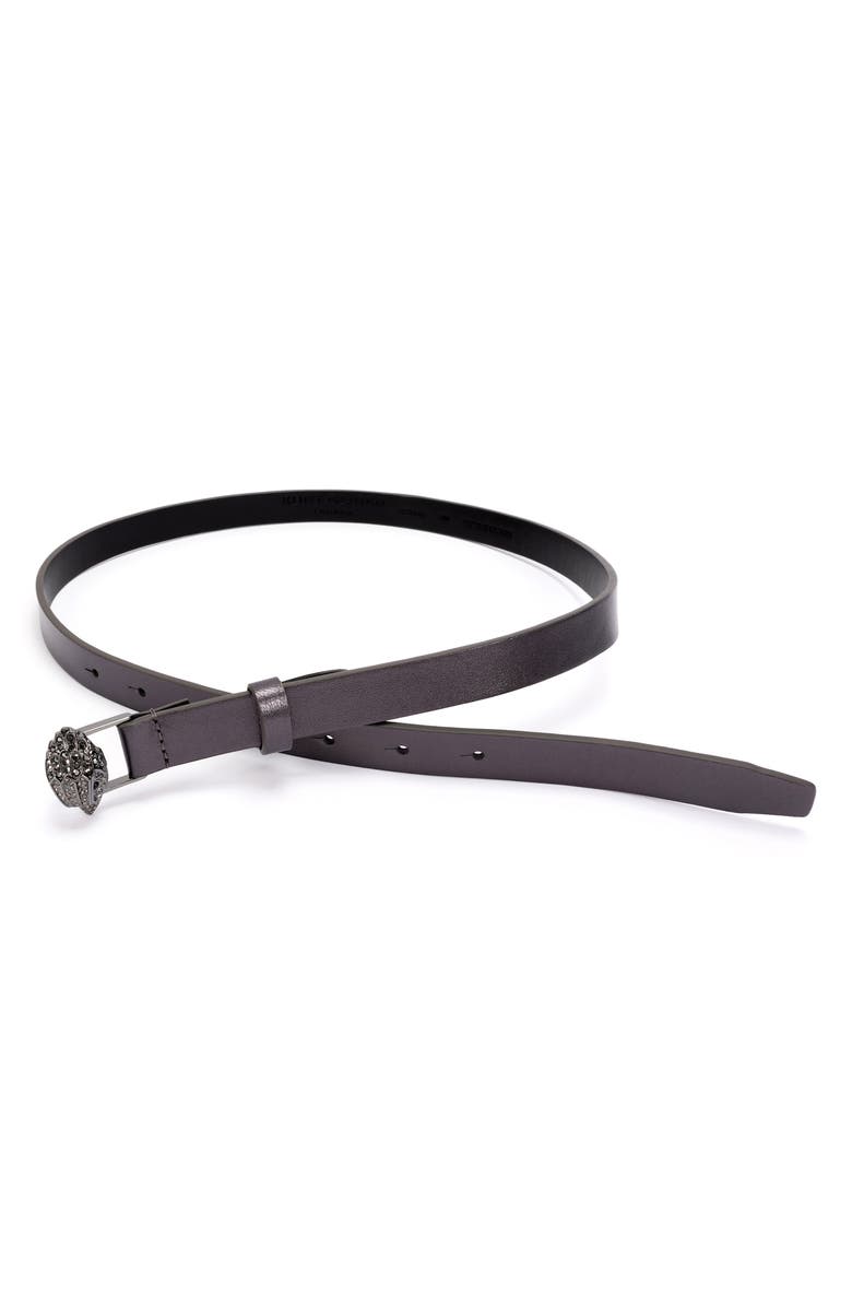 Kurt Geiger London Drench Metallic Leather Belt, Alternate, color, 