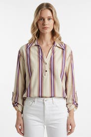 Exquise Delron Long Sleeve Epaulette Blouse