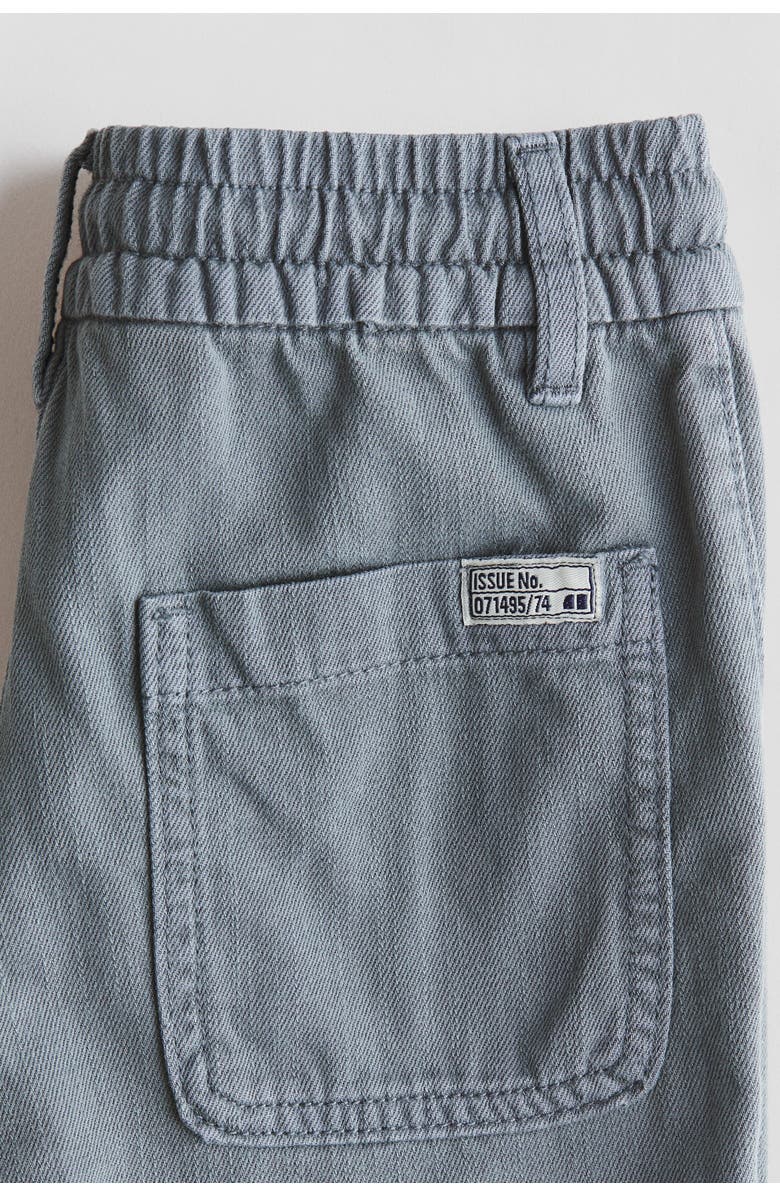 H&M Washed Cotton Twill Trousers, Alternate, color, Gray