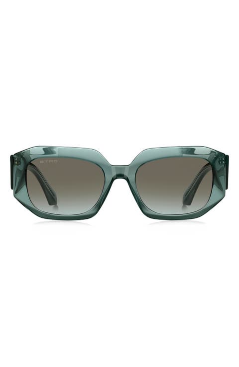 55mm Gradient Geometric Sunglasses