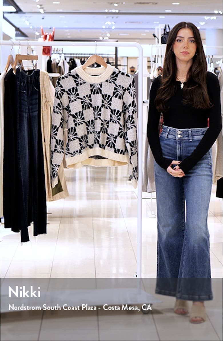 Beyond Basic Floral Crop Crewneck Sweater, sales video thumbnail