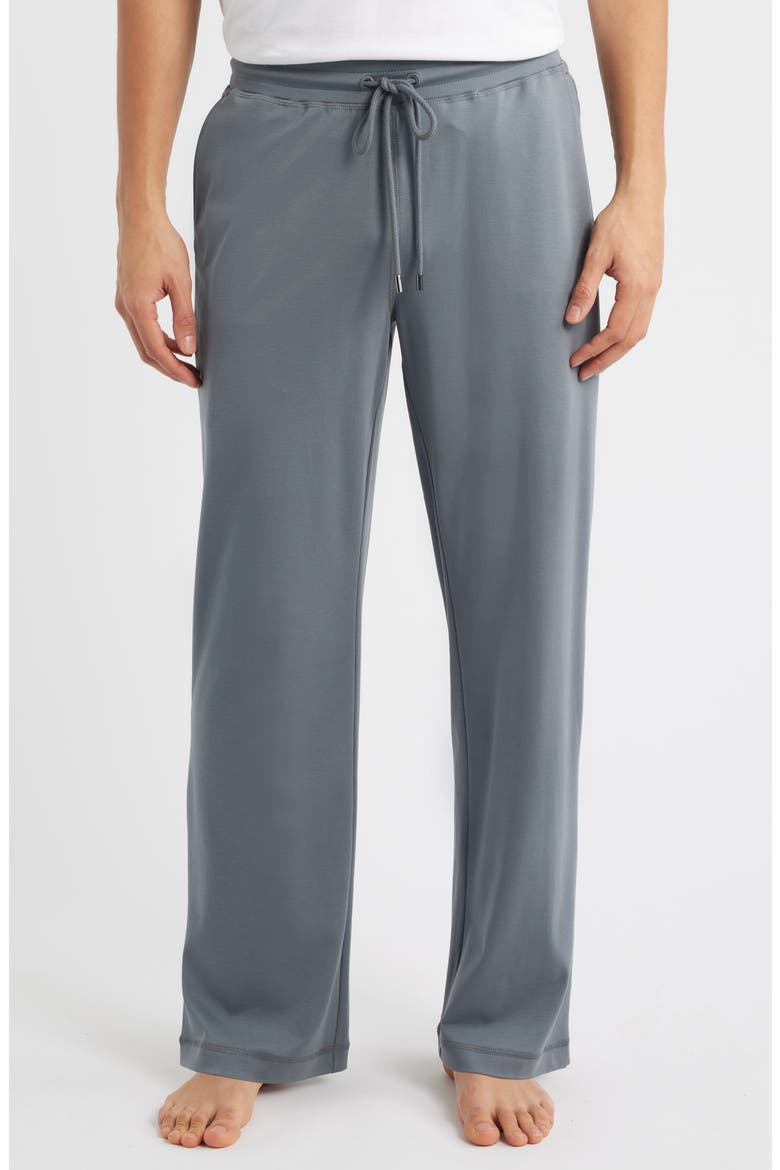 Stretch Cotton & Modal Blend Drawstring Pajama Pants, Main, color, OCEAN