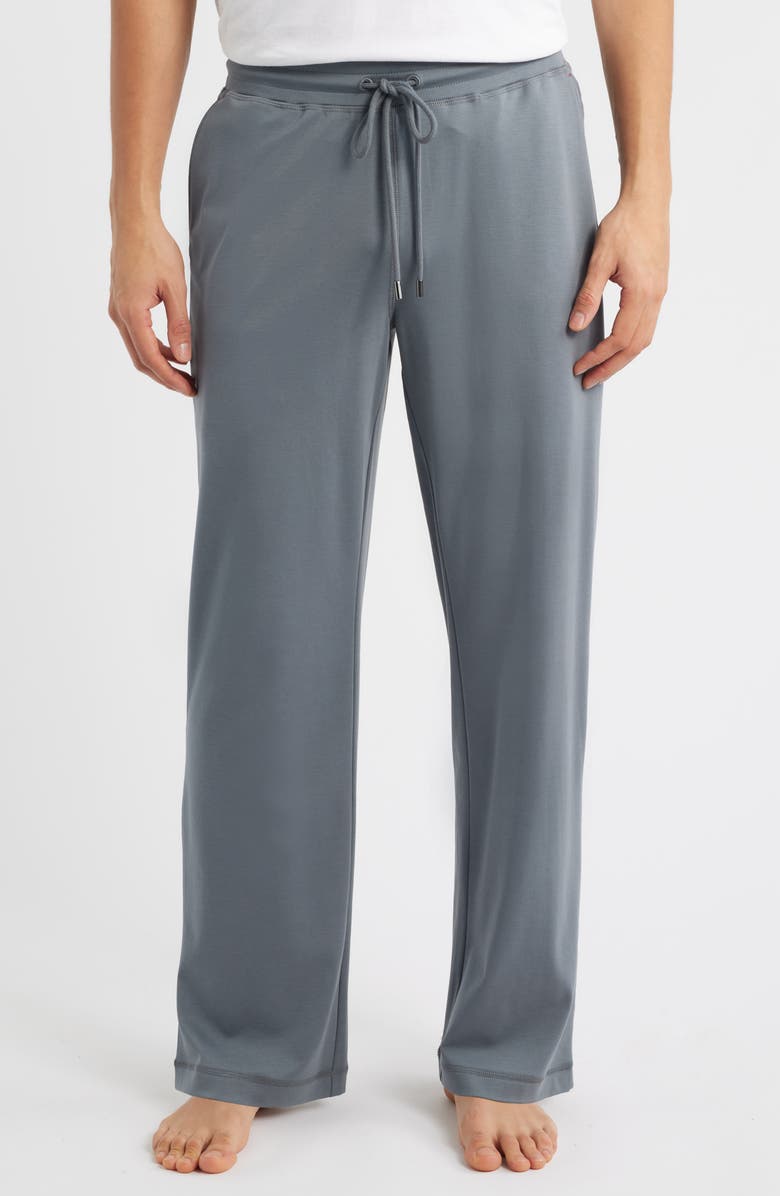 Daniel Buchler Stretch Cotton & Modal Blend Drawstring Pajama Pants, Main, color, Ocean