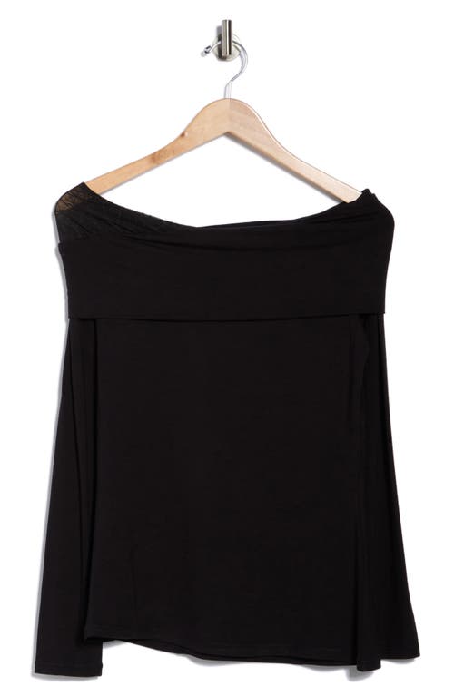 Patrizia Luca Off The Shoulder Mesh Top In Black