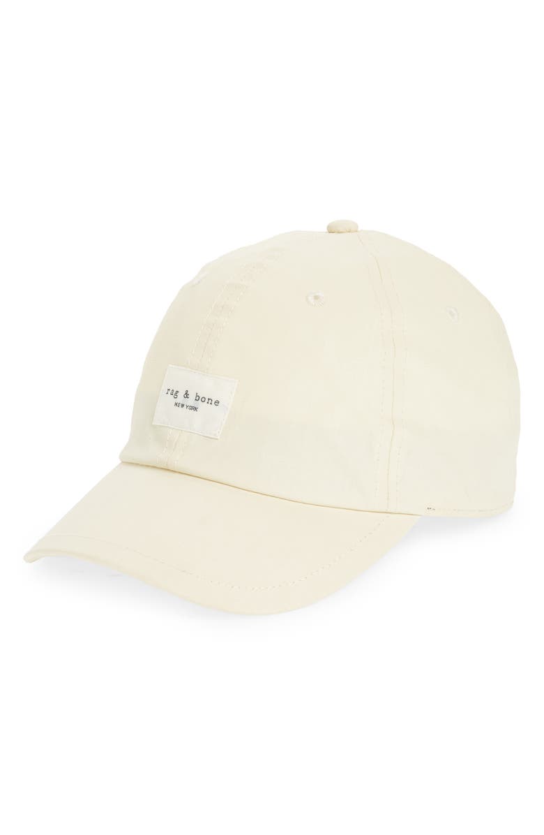 rag & bone Addison Linen Baseball Cap, Main, color, 