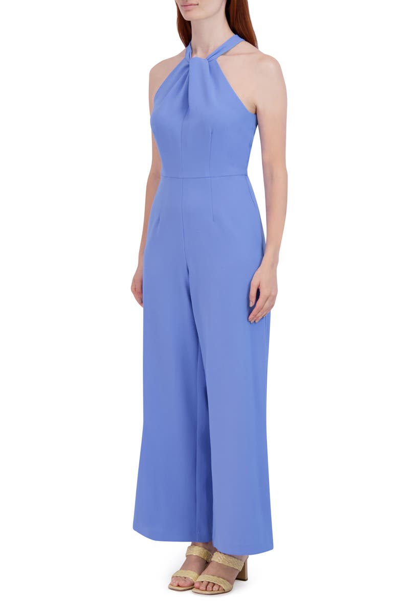 Julia Jordan Halter Neck Wide Leg Jumpsuit, Alternate, color, Blue Bell
