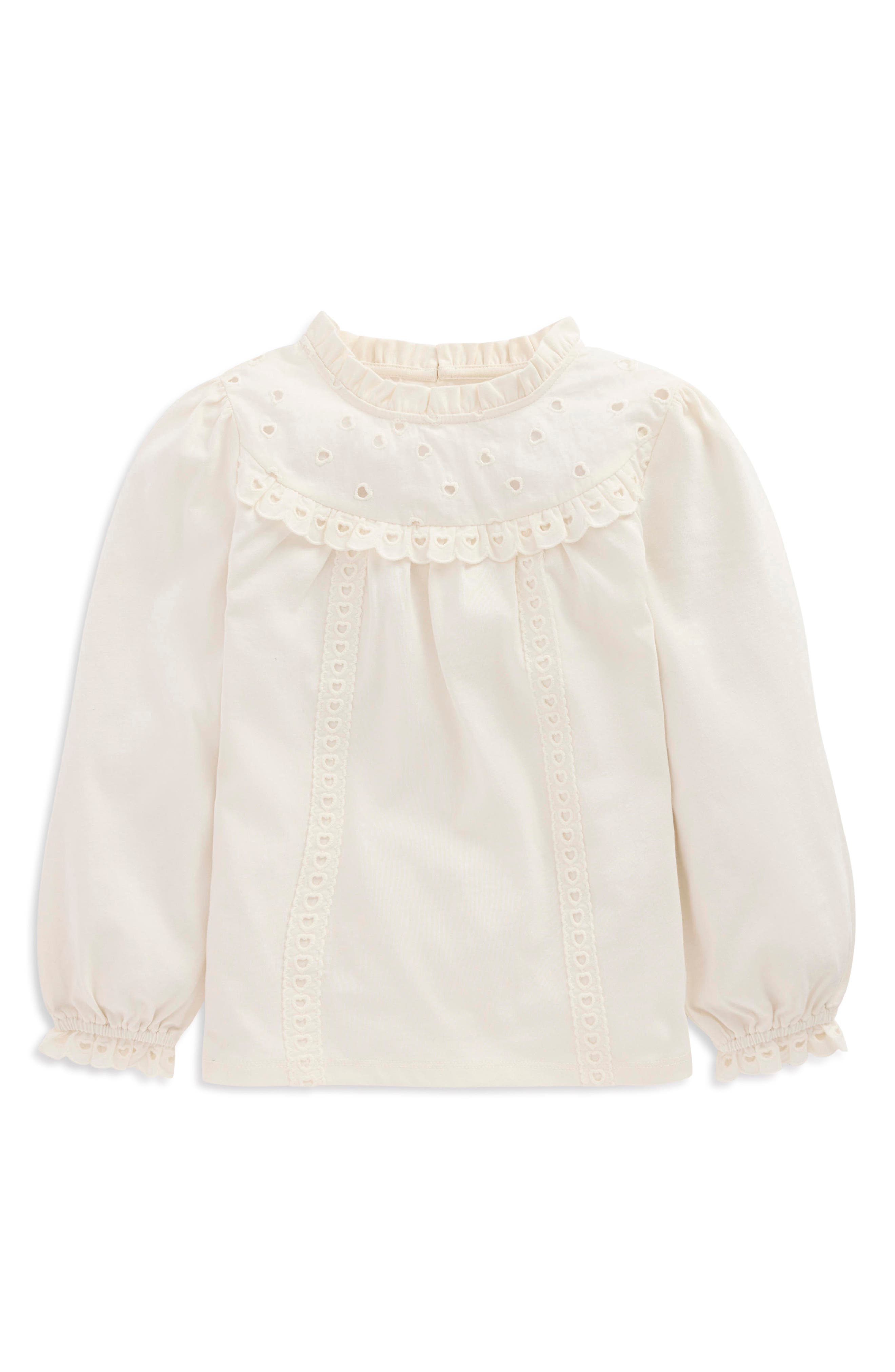 Kids' Heart Broderie Anglaise Top