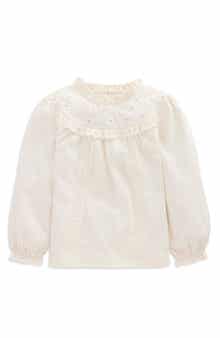 Kids' Heart Broderie Anglaise Top