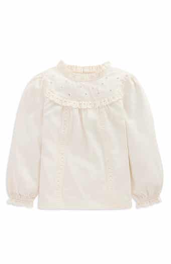 Kids' Heart Broderie Anglaise Top