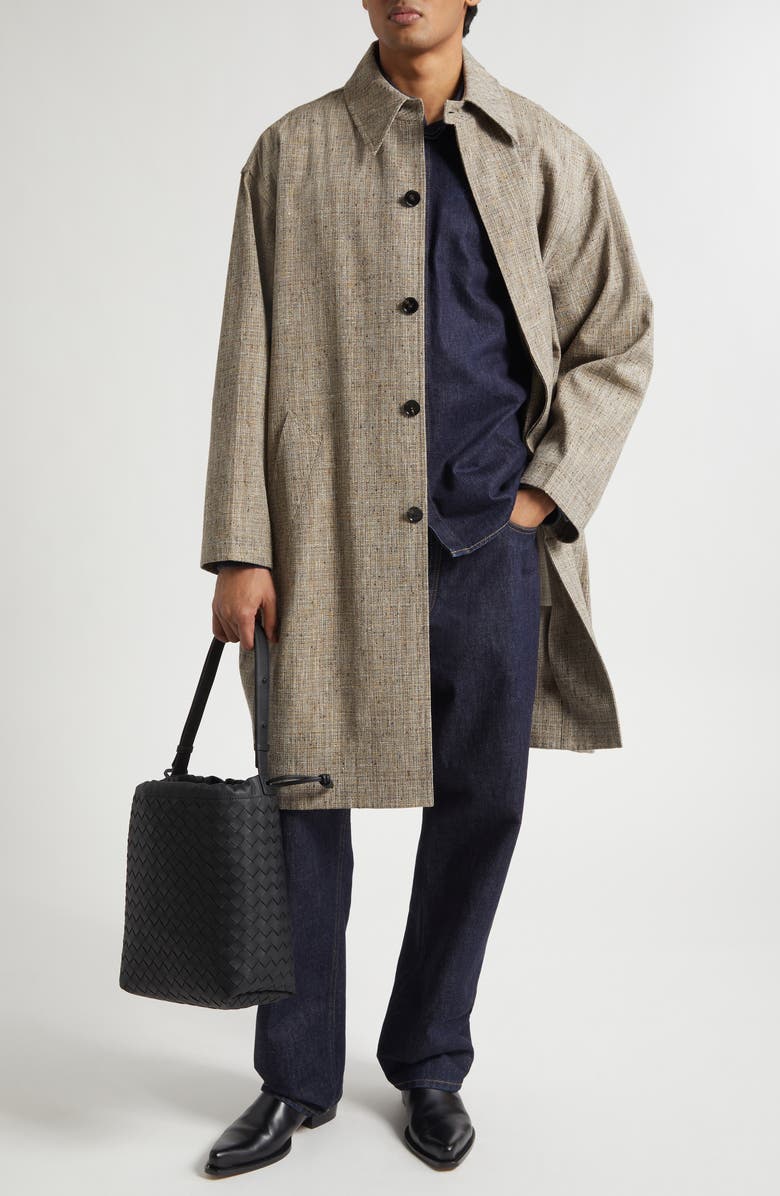 Bottega Veneta Color Fleck Car Coat, Alternate, color, 2641 Sahara Mel/ Multi