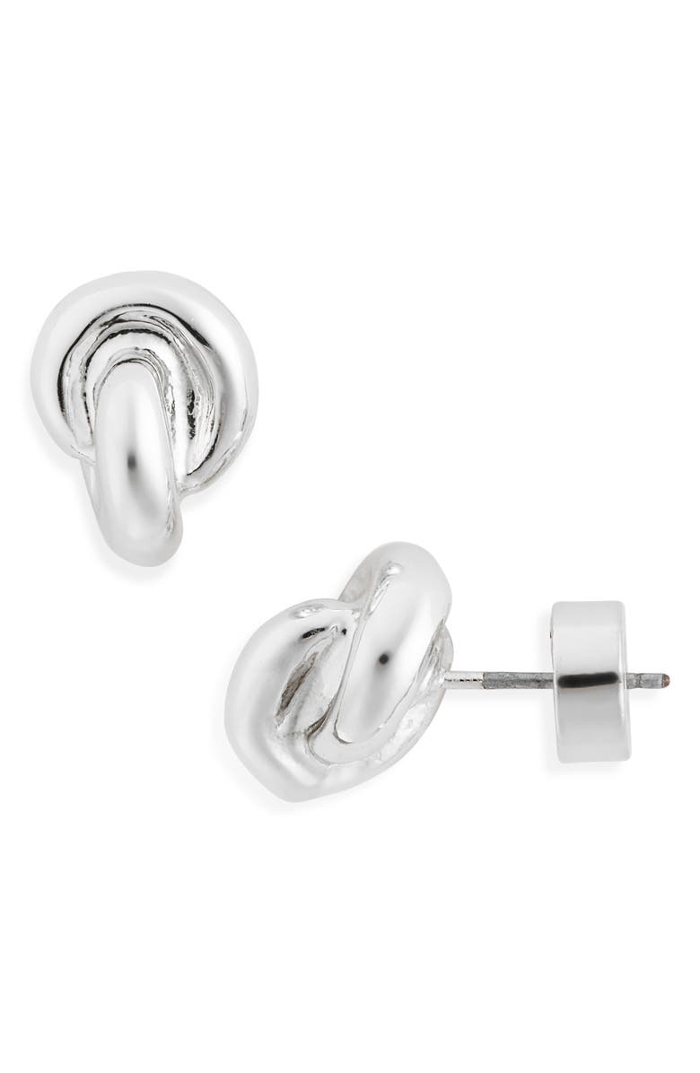 Nordstrom Knot Stud Earrings, Main, color, Silver
