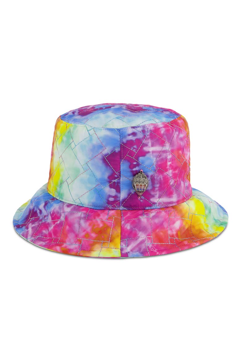 Quilted Rainbow Bucket Hat, Alternate, color, CLASSIC RAINBOW