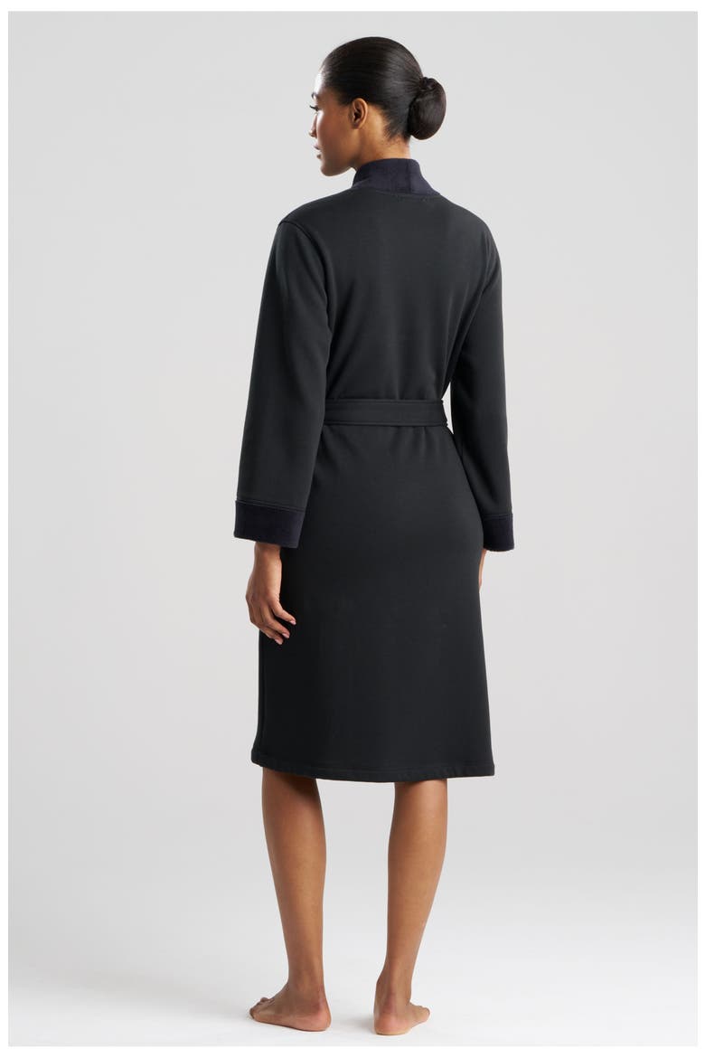 Nova Brushed Knit Dream Robe, Alternate, color, BLACK