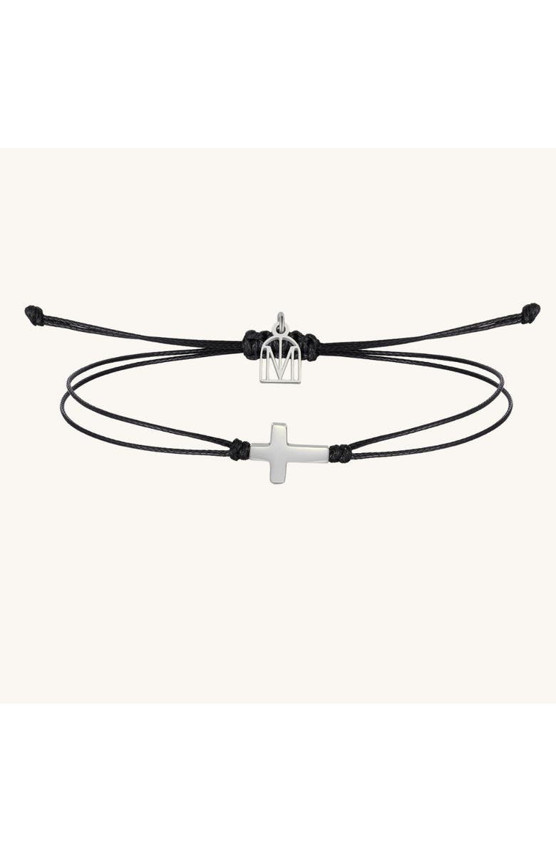 Mantra The Cross Thread bracelet, Main, color, Silver