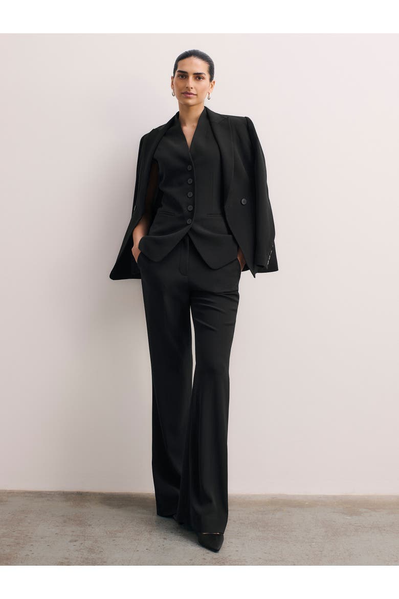 Double-Breasted Tailored Blazer, Alternate, color, Black