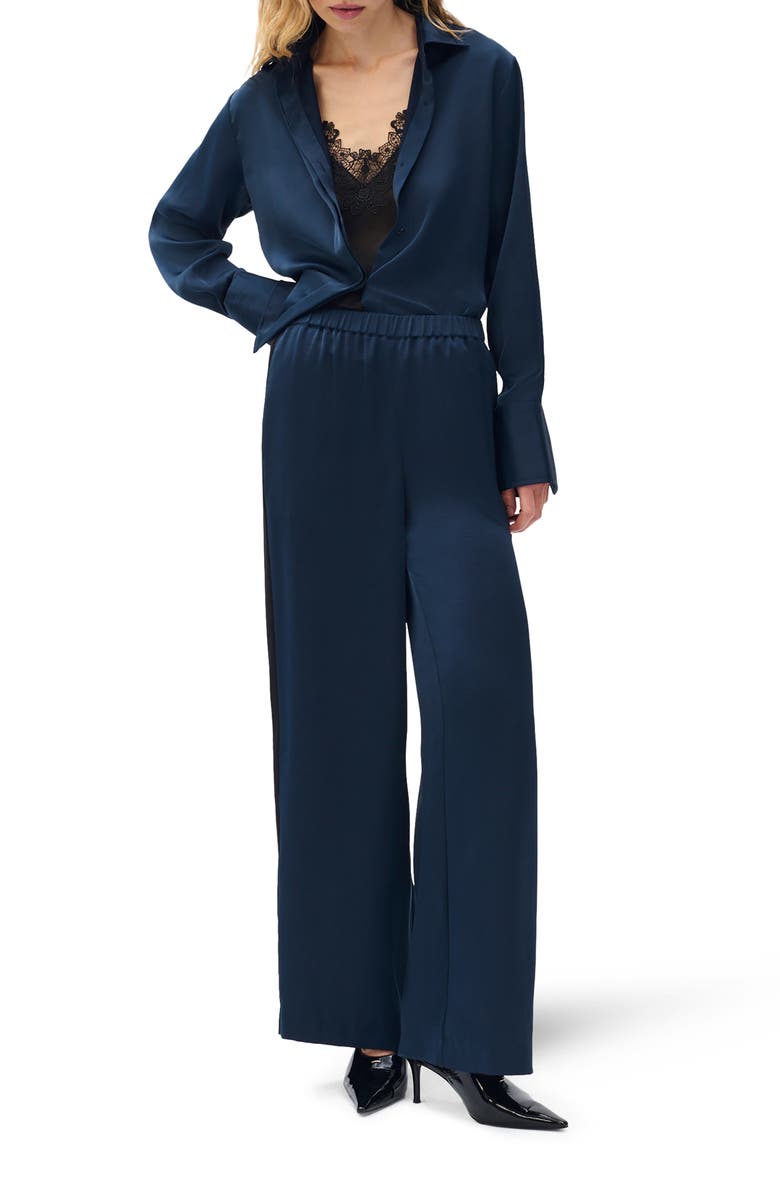 rag & bone Olivia Pull-On Wide Leg Pants, Alternate, color, Sail