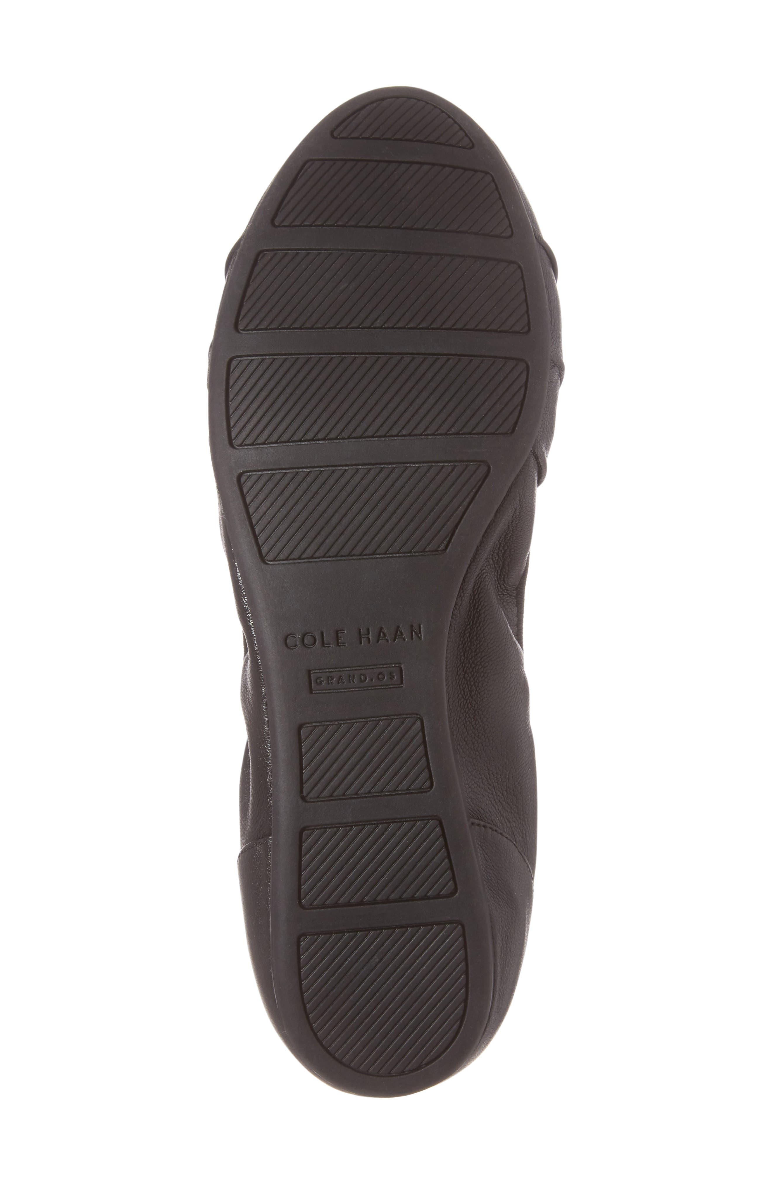 Monique Ballet Flat, Alternate, color, BLACK LEATHER