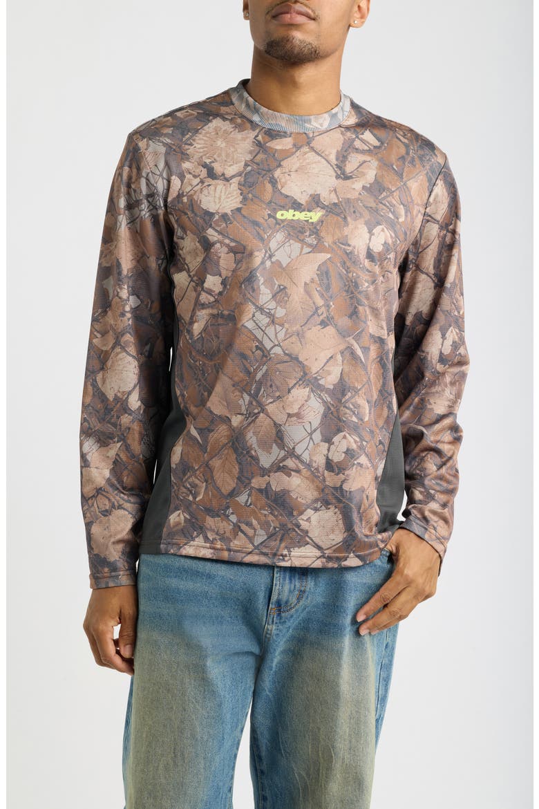 Basecamp Nature Print Graphic Long Sleeve T-Shirt, Main, color, FENCE CAMO MULTI