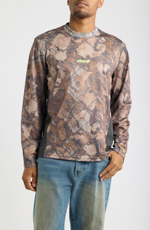 Basecamp Nature Print Graphic Long Sleeve T-Shirt