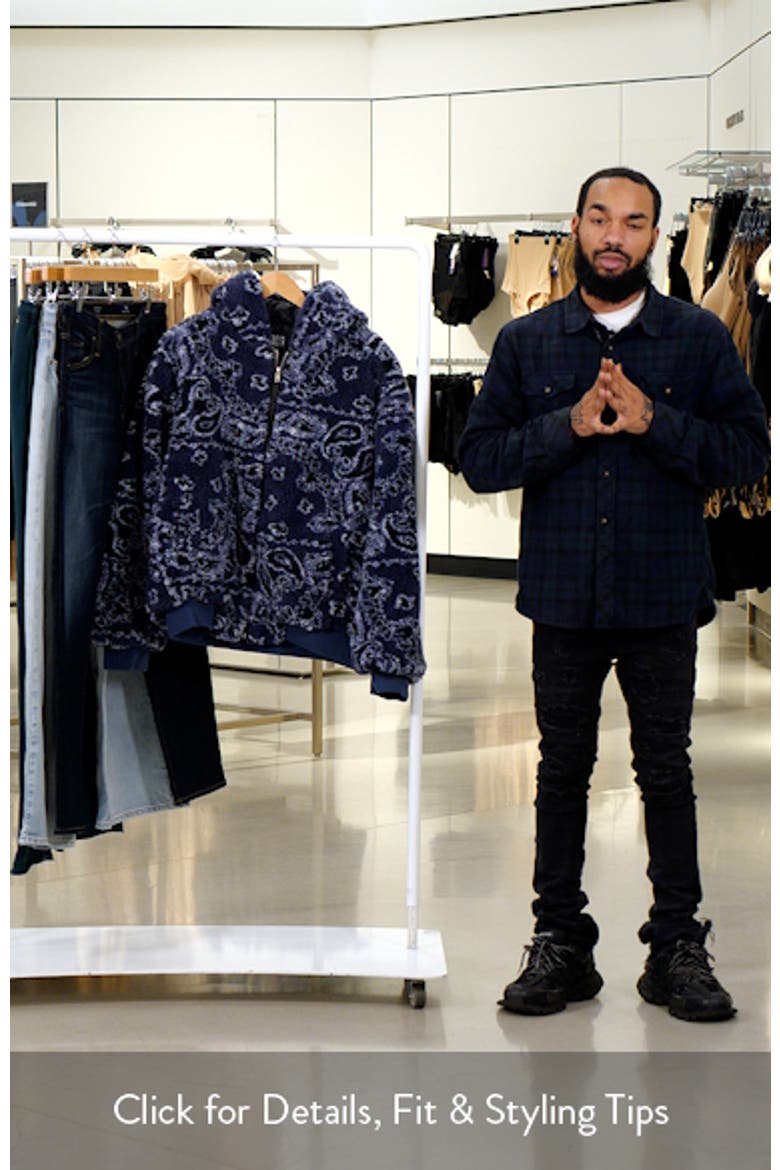 Paisley Fleece Hooded Jacket (Men) | Nordstrom