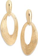 NORDSTROM RACK Ridged Oval Drop Earrings