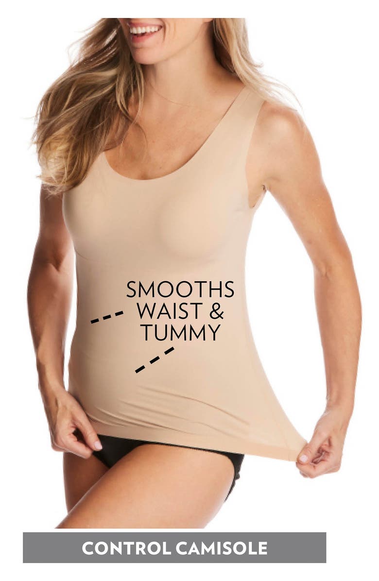 Secret Solutions Invisible Shaper Light Control Camisole, Alternate, color, Black