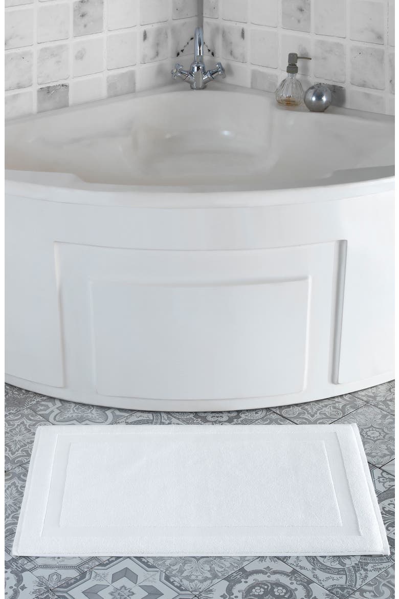 Solid Signature Cotton Bath Mat, Alternate, color, WHITE