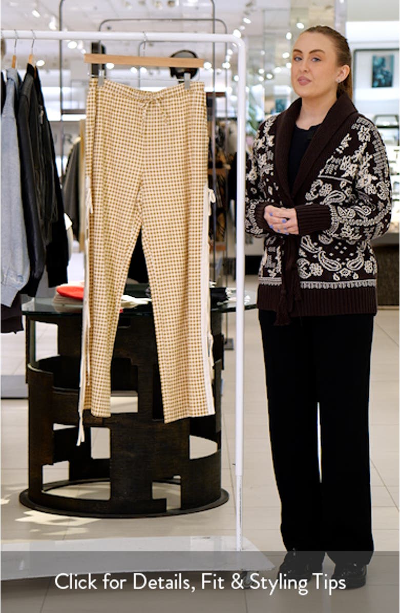 Side Tie Gingham Pants, sales video thumbnail