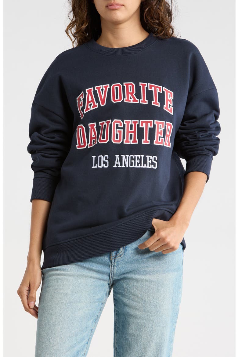 Collegiate Cotton Blend Sweatshirt, Main, color, LOS ANGELES