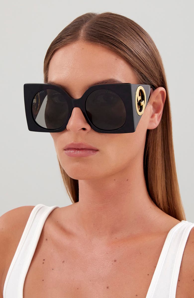 Gucci 55mm Butterfly Sunglasses, Alternate, color,