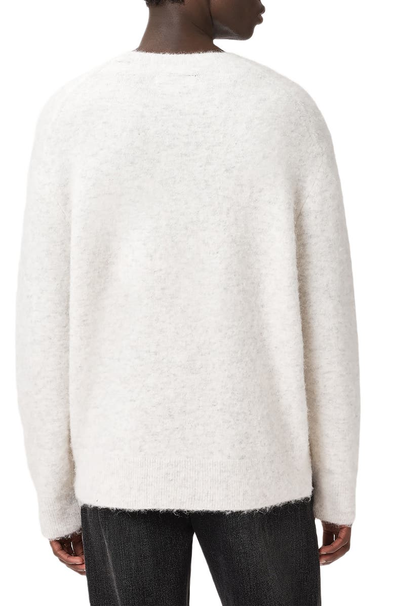 AllSaints Curv Alpaca & Wool Blend Sweater, Alternate, color, Ecru White