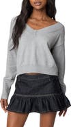 EDIKTED Eli Oversize V-Neck Sweater