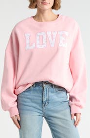 Ripple Junction Ditsy Love Fleece Sweatshirt