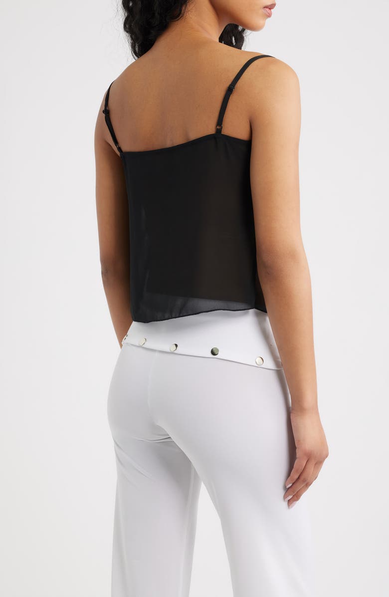 Bella Venice Claire Chiffon Camisole, Alternate, color, Black
