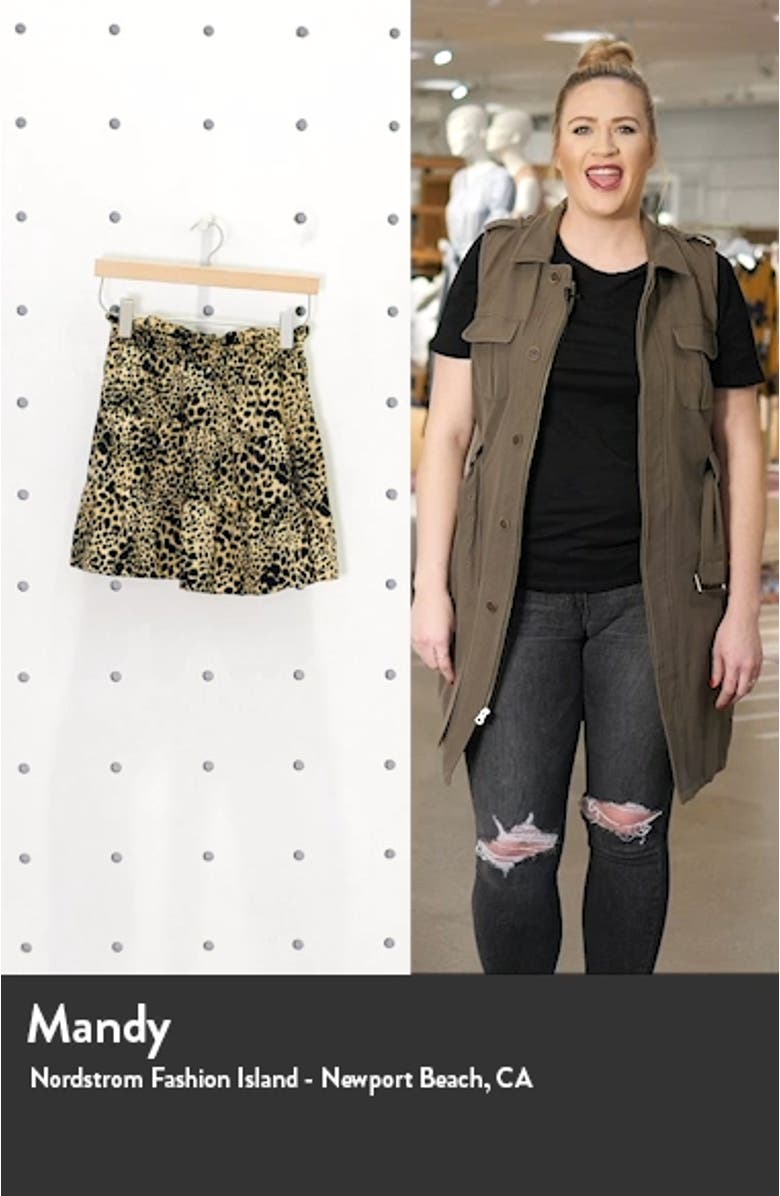 Shirred Animal Print Miniskirt, sales video thumbnail