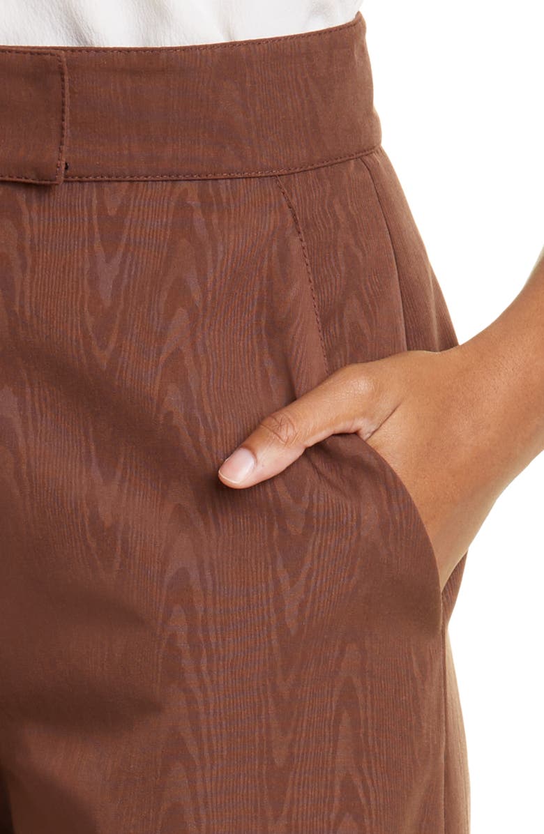 STAUD Oak Wide Leg Moiré Taffeta Pants, Alternate, color,