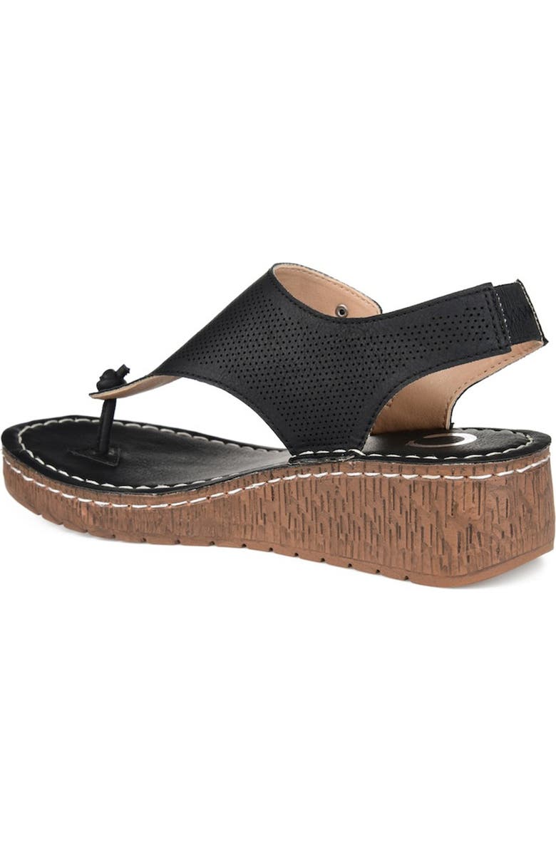 Journee Collection JOURNEE Mckell Wedge Sandal, Alternate, color, Black