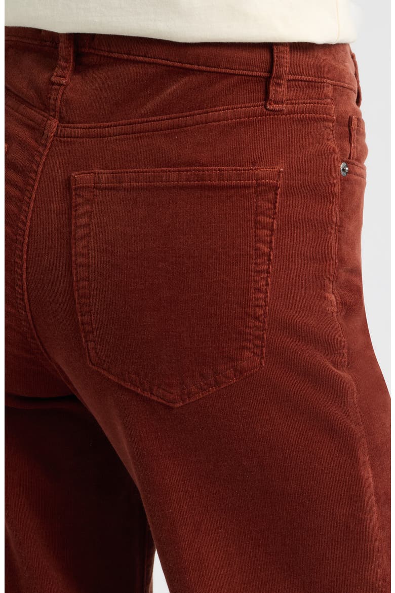 Le Slim Palazzo Corduroy Pants, Alternate, color, WINE