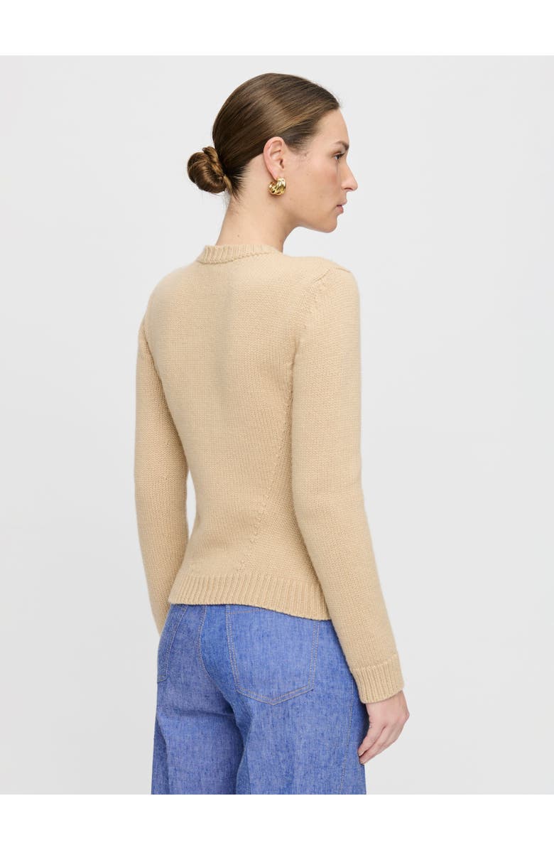 Callas Milano Jeanne Long sleeve crewneck sweater, Alternate, color, Brown