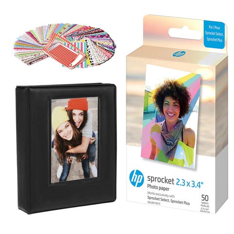 Sprocket 2.3 x 3.4 Zink Photo Paper (50 Sheets), with Bundle