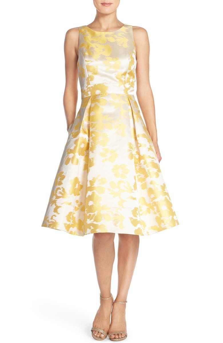 Eliza J Jacquard Fit & Flare Midi Dress | Nordstrom Eliza J Jacquard Fit & Flare Midi Dress | Nordstrom