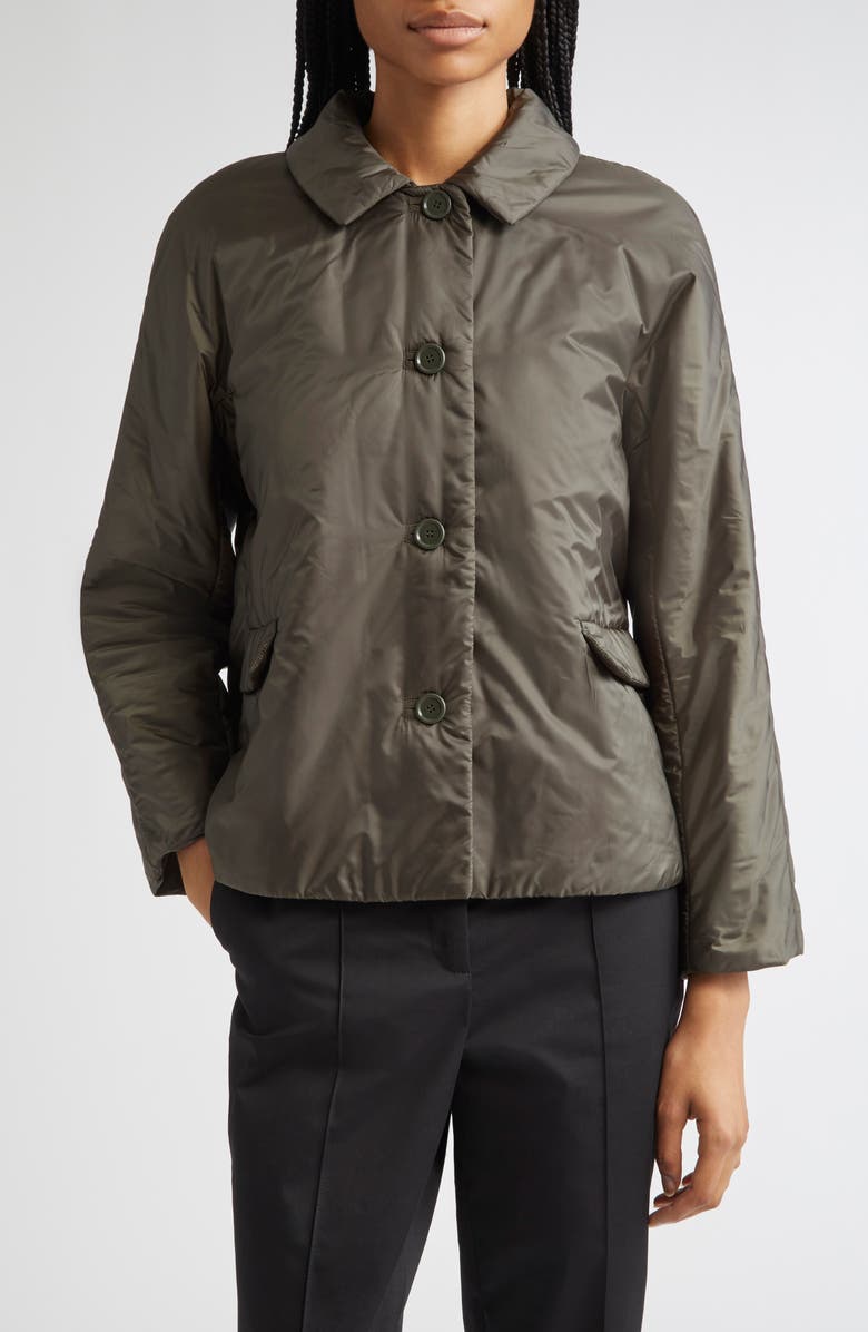 Max Mara Greens Insulated Jacket, Main, color, Kaki