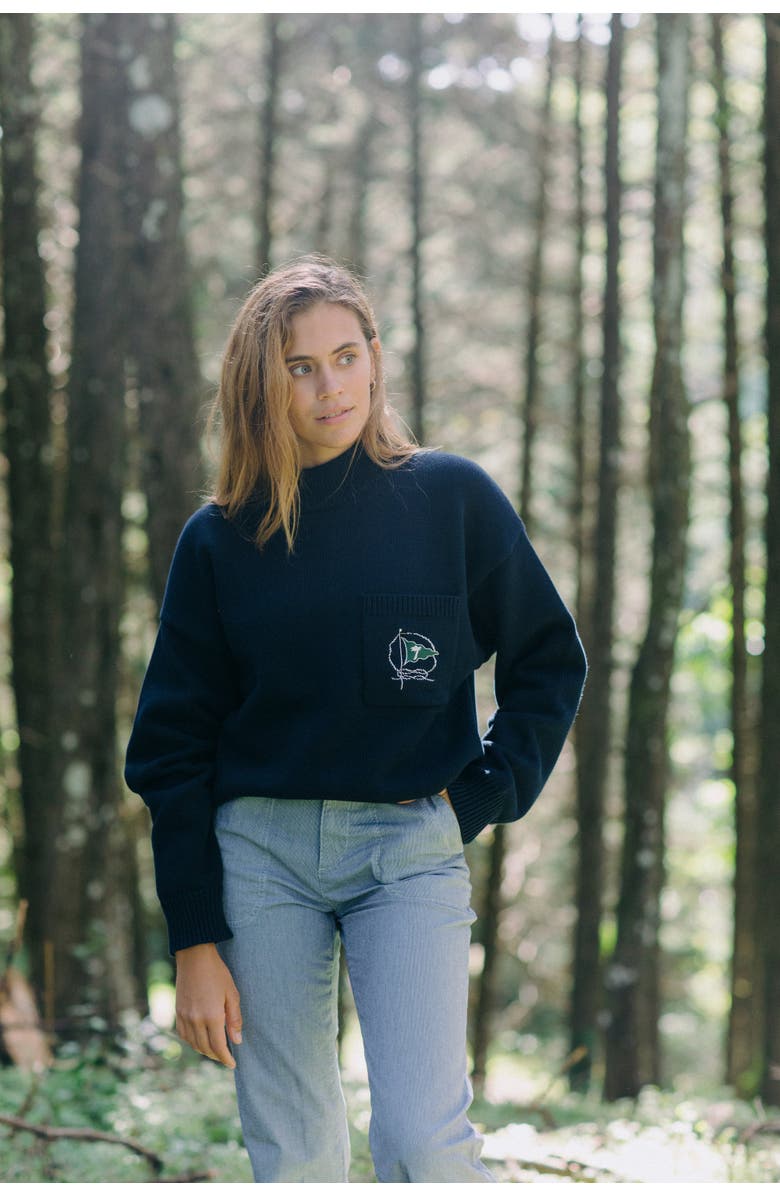 Tombolo Mariner Sweater, Alternate, color, Navy